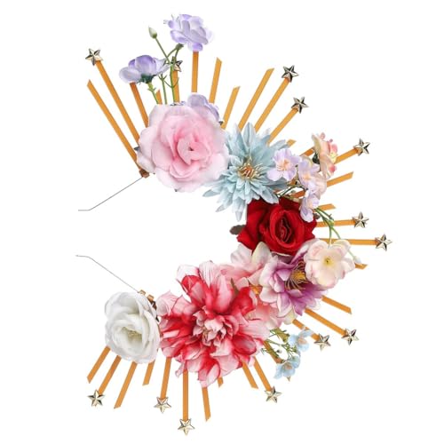 Haarreif in Form einer Heiligen Krone in Blumenform, für Weihnachten, Karneval, Halloween, Party, Kostüm, Haarband für Teenager von XAGMODSHN