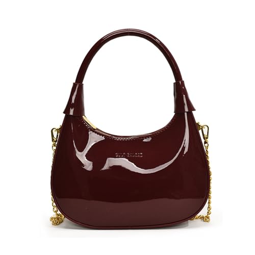 Herbst Winter Umhängetasche für Damen Top Griff Handtasche Mode Achsel Trendy Achsel Kette Crossbody Frauen Achsel Handtasche Herbst Winter Schulter Unterarm, B, One Size von XAGMODSHN