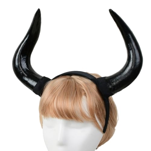 Horn Stirnband Tier Haarbänder Kostüm Hörner für Halloween Party Foto Requisiten Cosplay Kopfschmuck von XAGMODSHN