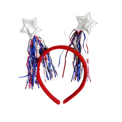 Independence Days Haarband mit Doppel- und Streifen, 4. Juli Parade, Haarschmuck für Feiern von XAGMODSHN