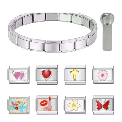 Italienisches Charme Armband Gold Silber 9mm Edelstahl Charme Für Frauen Männer Jungen Mädchen Modulares Design Anpassbares Armband Italienisches Charme Armband Gold Silber 9mm Edelstahl Charme Für Frauen Männer Jungen Mädchen Modulares Design Anpassbares Armband von XAGMODSHN