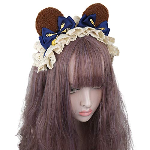 Japanischer Plüsch-Ohren-Haarreif, Spitzenschleife, Tier-Cosplay-Haarreif Japanischer Plüsch-Ohren-Haarreif, Spitzenschleife, Tier-Cosplay-Haarreif von XAGMODSHN