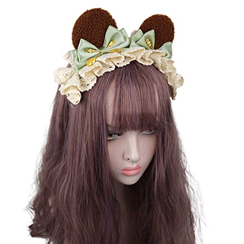 Japanischer Plüsch-Ohren-Haarreif, Spitzenschleife, Tier-Cosplay-Haarreif Japanischer Plüsch-Ohren-Haarreif, Spitzenschleife, Tier-Cosplay-Haarreif von XAGMODSHN