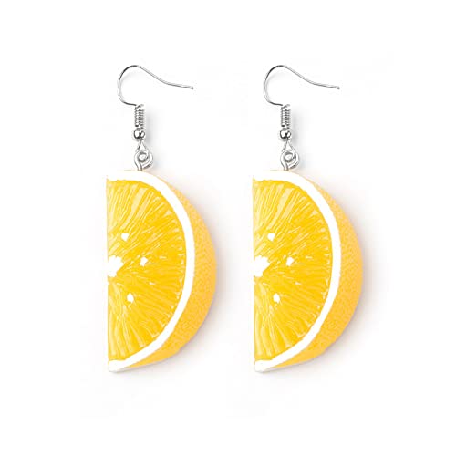 Kreative Simulation Zitronenfrüchte Ohrring Mandarine Dangle Sweet Fruit Drop Girl Geburtstagsgeschenke Harzorange Ohrringe von XAGMODSHN