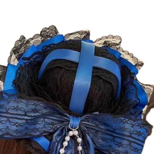 Langes Band Spitze Zylinder Bowlers Hut Haarspange Tag des Todes Cosplay Party Kostüm Kopfschmuck für Mädchen Haarschmuck von XAGMODSHN