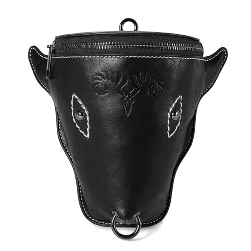 Mittelalterliche Gürteltasche aus Leder, Kostüm-Zubehör, LARP, Geldbörse, Geldbörse, Geschenke, Mittelalter-Gürteltaschen, Schwarze Tasche, Einheitsgröße, Mass Beauty von XAGMODSHN