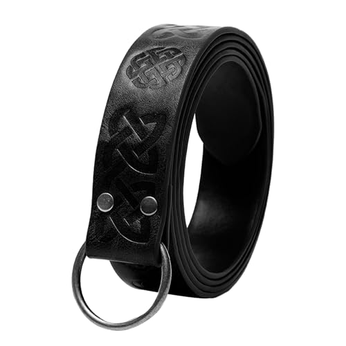 Mittelalterliche Gürteltaschen aus Leder, Kostüm-Zubehör, LARP, Gürteltasche, Geldbörse, Geldbörse, Geschenke, Mittelalter-Gürteltaschen, Schwarzer Gürtel, Einheitsgröße, Mass Beauty von XAGMODSHN