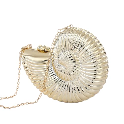 Modische Abendtasche Abendtasche Cluth Damen Crossbody Handtasche Kette Geldbörse für Party Abend Tasche für Frauen, gold, One Size von XAGMODSHN
