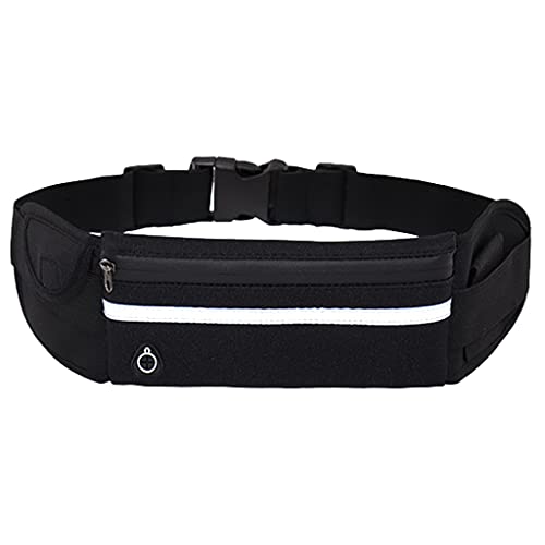 Outdoor Running Hüfttasche Sportgürtel für Herren Damen Versteckte Gym Sporttaschen Laufgürtel Pa, Schwarz , 38.5cm*9.5cm von XAGMODSHN