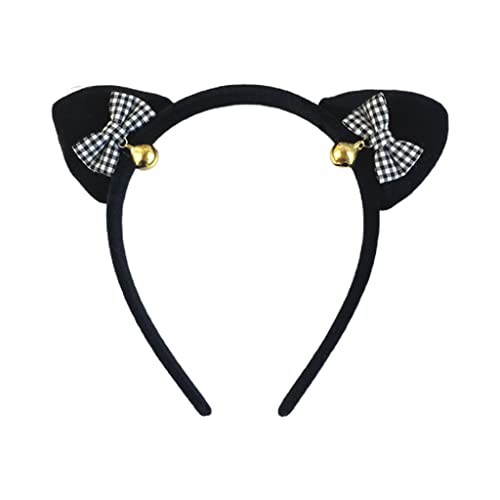 Plüsch für Katzenohren Haarreif Kätzchenohren Stirnband mit Glocken Thema Party Kopfschmuck Waschen Gesicht Kopf von XAGMODSHN