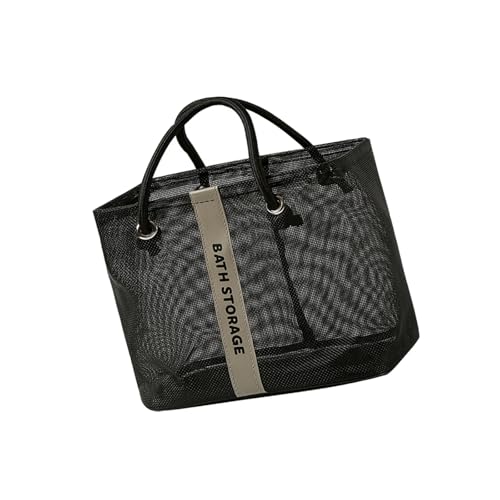 Reise-Kulturbeutel für Damen und Herren, Duschtasche, Waschraum, Aufbewahrungskorb, Make-up, Kosmetik-Organizer, Schwarz (klein) von XAGMODSHN