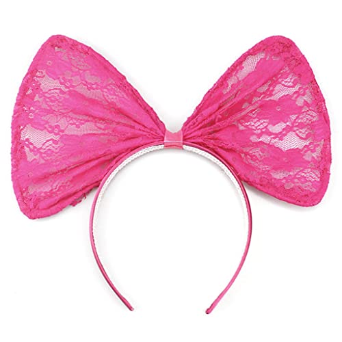 Spitzenschleife Stirnbänder Haarband Spitze Ohren Stirnband Elegante Foto Requisiten Bühnenshow Kopfbedeckung von XAGMODSHN