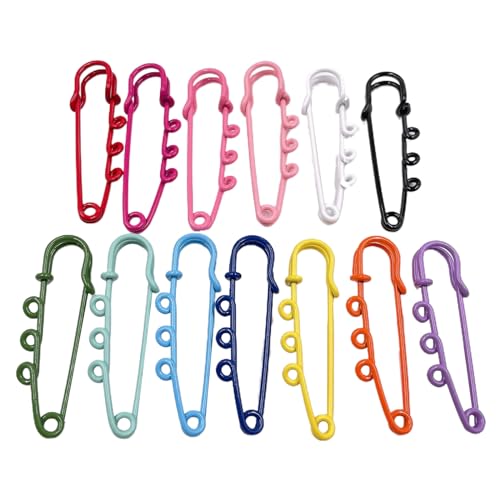 Stilvolle Broschennadeln für Damen, lässiger Schal, Brustnadel, buntes Revers, Nähzubehör, Schal, 12 Stück, 5 cm, Wie beschrieben von XAGMODSHN