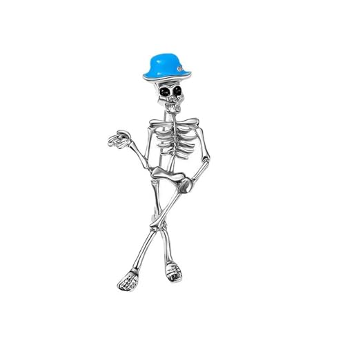 Stilvolle Totenkopf-Brosche, stabile Legierung, Gothic-Schmuck für Frauen, detailliertes Design, sichere Anstecknadel, Alltag, Party, Geschenk, Totenkopf-Brosche, Einheitsgröße, Wie beschrieben von XAGMODSHN