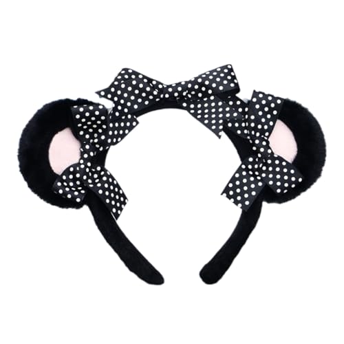 Stirnband Bär Ohrform Haarreifen mit Schleife Plüsch Party Haarband Ostern Party Cosplay Kostüm Uni von XAGMODSHN