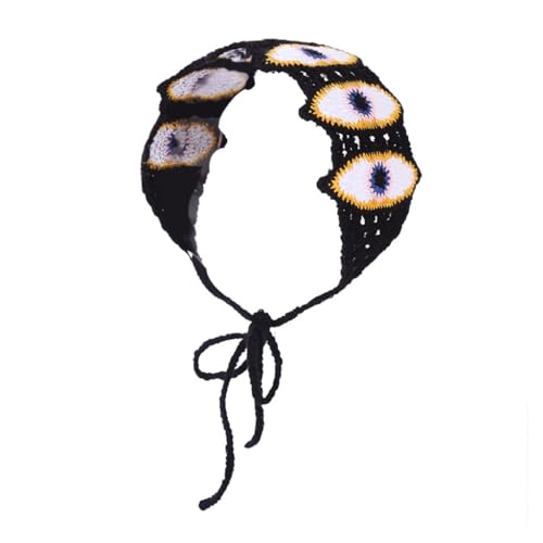 Süßes Mädchen-Haarband, gehäkelt, Blume, Sonnenfest, Turban, Raffhalter, Camping, Headwrap für Teenager, schönes Haar-Tuch von XAGMODSHN