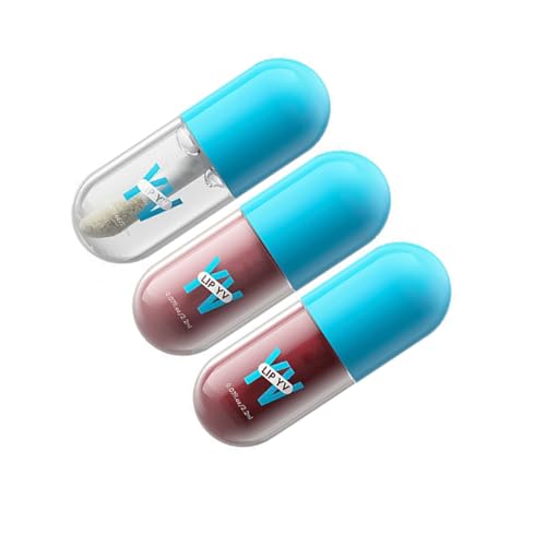 Tinter Lipgloss Lippenfärbungsspiegel Spiegelt Flüssiger Lippenstift Mit Feuchtigkeitsfeuchtigkeit Getöntem Lip Balm Glossy Lip Make Up Set Für Frauen Die Lipgloss Plumpen von XAGMODSHN