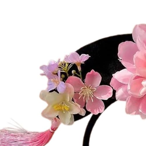 Traditionelles chinesisches Haarreif mit königlicher Blume, ästhetischer Hochzeitsschmuck, elegantes Rollenspiel, Party, Verkleidung, Haarband von XAGMODSHN