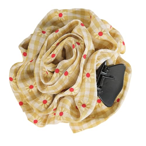 Verstellbare Haarspange mit Blumenmuster für Damen, bruchsichere Haarspangen mit natürlichen Modestilen, rutschfeste Haarklammer von XAGMODSHN