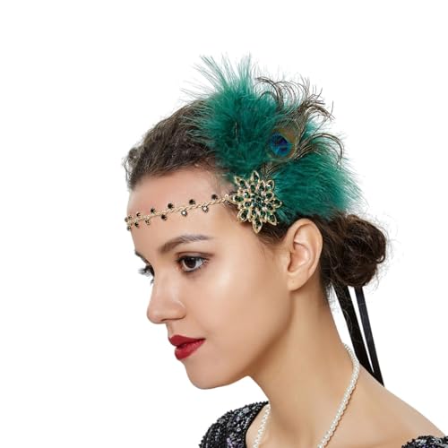 Vintage Cosplay Party Stirnband Frauen Kostüm Zubehör 20er Jahre Cocktail Party Dress Up Kopfschmuck von XAGMODSHN