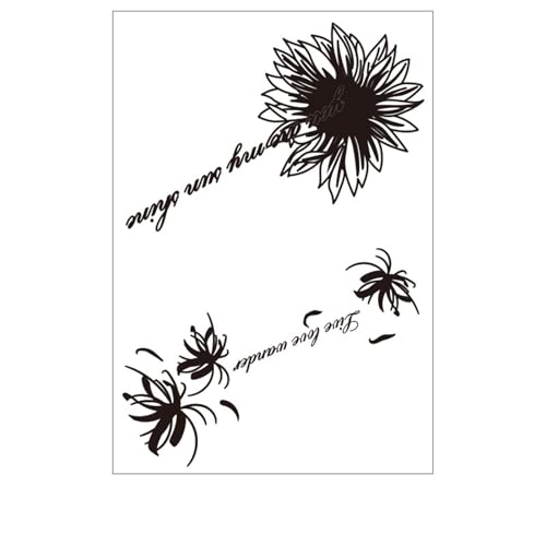 Wasserdichte Tattooes Aufkleber Langblumenkörper Kunst Sicherer Hypoallergenics Hautfreundlich Einfach Auftragen Und Entfernen Fadedsistentes Blumenkörperkunst von XAGMODSHN