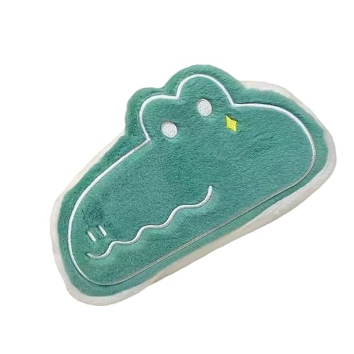 Weiches Plüsch-Federmäppchen mit Reißverschluss, Federmäppchen für Studenten, Erwachsene, großes Fassungsvermögen, Reise-Kosmetik-Aufbewahrungstasche, lustiges Bürozubehör, Dinosaurier (Grün) von XAGMODSHN