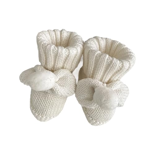 XAGMODSHN 1. Weich Gestrickte Babystiefel 0-6 Monate Atmungsaktive Erste Wanderer Warme Socken Für Neugeborene Kinderschuhe Hautfreundliche Neugeborenen Socken von XAGMODSHN