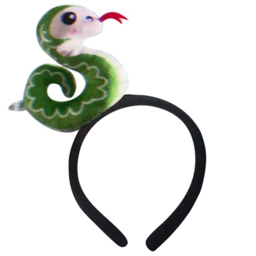 XAGMODSHN Celebratewith Grünes Schlangen-Stirnband, bequeme Kopfbedeckung, Party-Kopfbedeckung, Haarschmuck für Neujahrspartys von XAGMODSHN