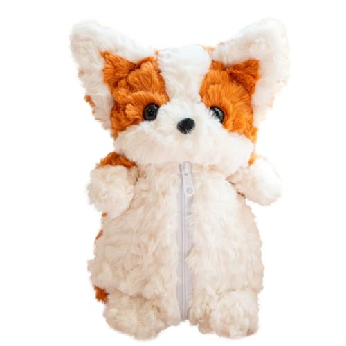 XAGMODSHN Corgis Dog Form Bleistift Großer Kapazitätsspeicher Für Stift Make Up Zubehör Täglicher Begleiter Multifunktionales Kosmetikstiftbeutel von XAGMODSHN