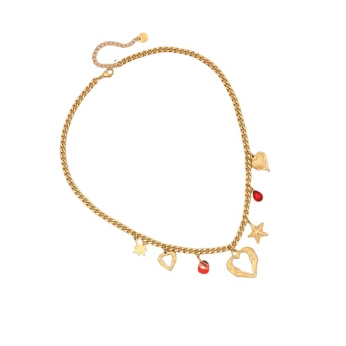 XAGMODSHN Dauerhafte Herz-Medaillon-Halskette, verstellbare Länge, trendig, Unisex, Schicht-Halskette, passend für Arbeitsausflüge, besondere Momente, vielseitiger Liebesanhänger, Einheitsgröße, Wie XAGMODSHN Dauerhafte Herz-Medaillon-Halskette, verstellbare Länge, trendig, Unisex, Schicht-Halskette, passend für Arbeitsausflüge, besondere Momente, vielseitiger Liebesanhänger, Einheitsgröße, Wie von XAGMODSHN