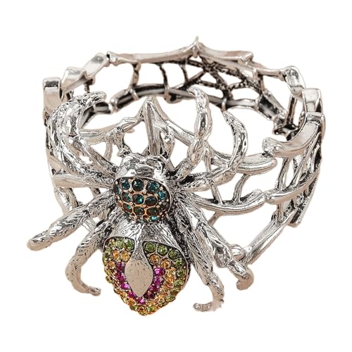 XAGMODSHN Dunkler Punk Arachnid Armband Mit Verstellbarem Verschluss Perfekt Für Halloween Outfits Und Themenereignisse Zinklegierung Arachnid Handschmuck von XAGMODSHN