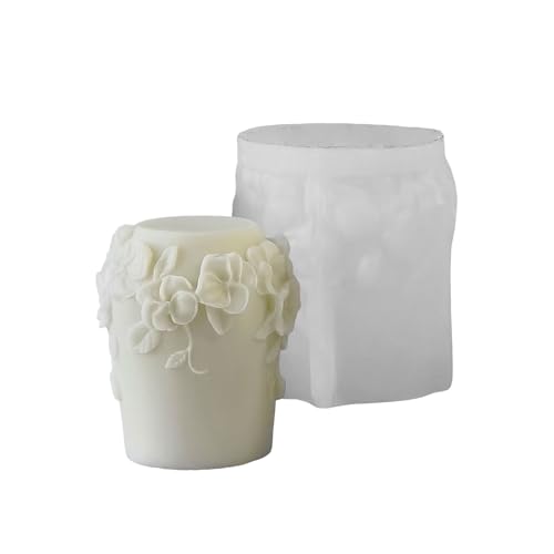 XAGMODSHN Einfach zu verwendende Silikonform für Kerzen, Seifen, Ranken, Blumen, Harzprojekte, Silikonstruktur für Kerzen von XAGMODSHN