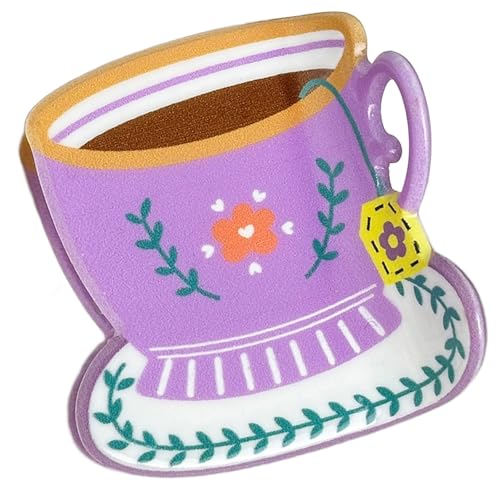 XAGMODSHN Einzigartige Kaffeetasse Druck Haarkrallen Leicht Gewicht Haltbarkeit Acrylhaarclip Stilvolle Haarzubehör von XAGMODSHN