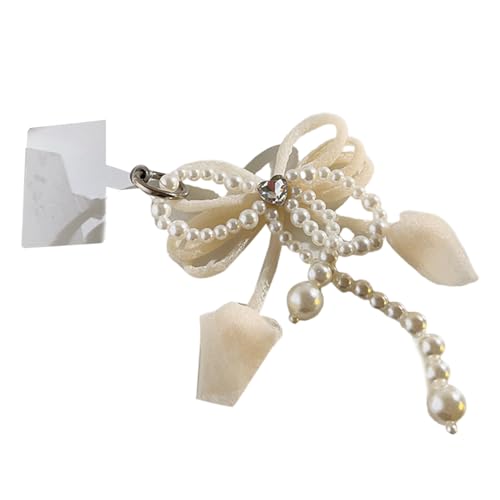 XAGMODSHN Elegante Kunstperlen Bowknot Telefon Charme Strapper Schmetterling Knoten Schlüsselbund Vielseitiger Schmucktasche Accessoire Für Frauen Mädchen von XAGMODSHN