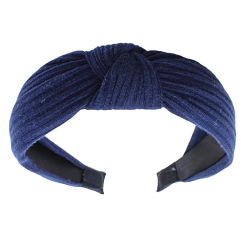 XAGMODSHN Elegantes, breites Stirnband für Damen, gestricktes Haarband für Gesicht, Reisen, rutschfest, sicheres Haarband für Pilates von XAGMODSHN