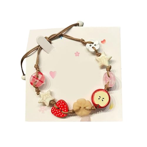 XAGMODSHN Entzückende Robuste Harzmaterialien Appled Geformtes Armband Mit Handwerk Designs Für Freizeit Und Partykleidung Tragbar von XAGMODSHN
