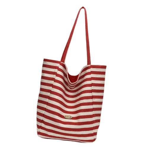 XAGMODSHN Freundliche zweifarbige Tasche mit Schultergurt, geräumige Organizer, funktionale Handtasche für den täglichen Gebrauch im Büro, freundliche Arbeitstasche, rot, One Size von XAGMODSHN