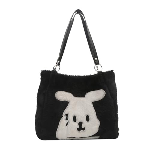 XAGMODSHN Große Kapazität, lässige Tasche für Damen und Mädchen, niedliche Handtasche, Plüsch-Umhängetasche, Einkaufen, Dating, weibliche Achsel-Damentaschen, passend für Herbst und Winter, Schwarz XAGMODSHN Große Kapazität, lässige Tasche für Damen und Mädchen, niedliche Handtasche, Plüsch-Umhängetasche, Einkaufen, Dating, weibliche Achsel-Damentaschen, passend für Herbst und Winter, Schwarz von XAGMODSHN