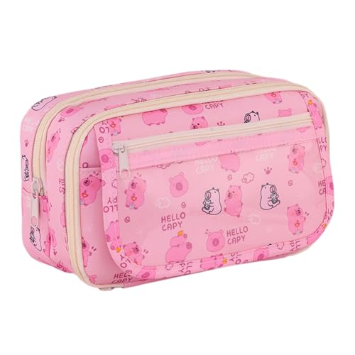 XAGMODSHN Großes Federmäppchen, hohe Kapazität, Stifthalter, Tasche, Reißverschluss, Stift-Organizer, Reise-Make-up-Tasche für Büro, Schule, Reisen, große Kapazität, a, Mass Beauty von XAGMODSHN