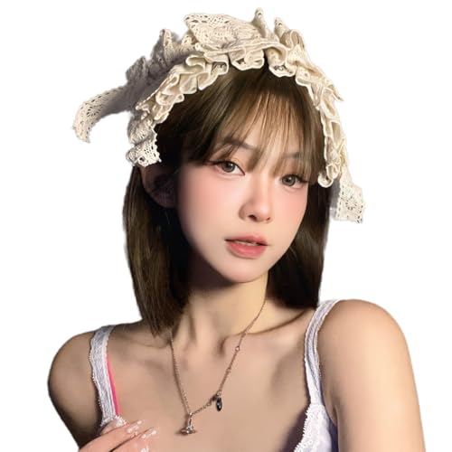 XAGMODSHN Handgefertigte Spitzen-Stirnbänder, Maskeraden, Party-Kopfschmuck, süße Stile, Haar-Accessoire von XAGMODSHN