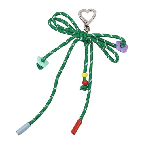 XAGMODSHN Handgefertigte Süßigkeiten Farbe Geflochtene Bowknot Schlüsselbund Nylon Webenseil Keyring Schmuck Für Modische Frauen Und Studenten von XAGMODSHN