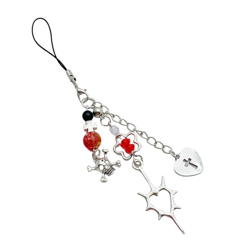 XAGMODSHN Herz-Kruzifix-Blumen-Schlüsselanhänger, modischer Perlenanhänger, elegantes Handy-Schlüsselband, Zubehör für Partys, künstlerische Kamera-Dekoration XAGMODSHN Herz-Kruzifix-Blumen-Schlüsselanhänger, modischer Perlenanhänger, elegantes Handy-Schlüsselband, Zubehör für Partys, künstlerische Kamera-Dekoration von XAGMODSHN