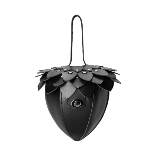 XAGMODSHN Kleingrößen Münze Geldbeutel Vintage Retro Design Compact Design Starke PU Komponente Leichte Gürtelschleife Für Die Tägliche Notwendige Vintage Erdbeergürtel Geldbörse von XAGMODSHN