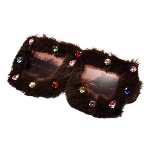 XAGMODSHN Kreative übergroße Schattierungen, polarisierte Schattierungen, mit Kristallen, Unisex-Accessoire für Jugendliche, modische Kristallverzierung, C XAGMODSHN Kreative übergroße Schattierungen, polarisierte Schattierungen, mit Kristallen, Unisex-Accessoire für Jugendliche, modische Kristallverzierung, C von XAGMODSHN