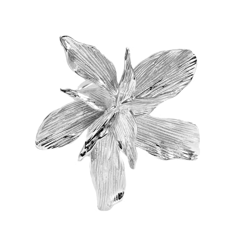 XAGMODSHN Mode Verstellbare Ringe Öffnen Schmuck Geometrische Blumenfingerlegierung Textur Geeignet Für Verschiedene Anlässe Trendy Einstellbare Blumen von XAGMODSHN