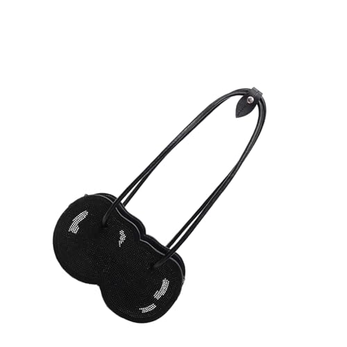 XAGMODSHN Moderne, lässige PU-Umhängetasche, verschleißfest, Unterarm-Geldbörse, geräumige Innenhandtasche für verschiedene Anlässe, künstlerisches Muster, Schwarz , One Size von XAGMODSHN