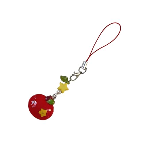 XAGMODSHN Modischer, schöner Apple-Charm-Handygurt, symbolisiert Glück und Glück, Accessoire für Mode-Enthusiasten, handgefertigter Schmuck XAGMODSHN Modischer, schöner Apple-Charm-Handygurt, symbolisiert Glück und Glück, Accessoire für Mode-Enthusiasten, handgefertigter Schmuck von XAGMODSHN