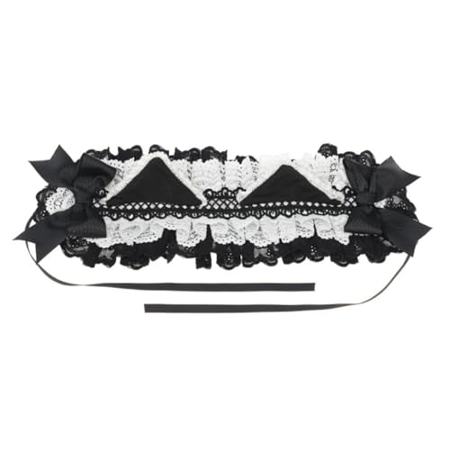XAGMODSHN Punk-Katzenohren-Haarspange, Anime-Haarreif für Damen, Spitze, Schleife, Haarreif, Cosplay, Party, Verkleidung, Haarband für Halloween, Event XAGMODSHN Punk-Katzenohren-Haarspange, Anime-Haarreif für Damen, Spitze, Schleife, Haarreif, Cosplay, Party, Verkleidung, Haarband für Halloween, Event von XAGMODSHN
