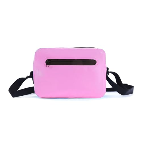 XAGMODSHN Schlichte Umhängetasche mit verstellbarem Riemen, wasserabweisend, Reise-PVC-Umhängetasche für den Außenbereich, PVC, einfache Schultertasche, wasserabweisend, klein zum Wandern, a von XAGMODSHN