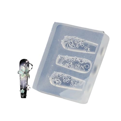 XAGMODSHN Silikonnägelkunstvorlage Für Nägel Dekorationen Geprägtes Nägelzubehör Machen Formen Frauen Nägel Prägienwerkzeug von XAGMODSHN